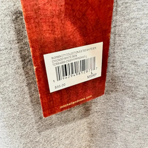 Mitchell & Ness City Collection SS Tee Chicago White Sox Gray Heather Size Large - Picture 10 of 12